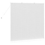 vidaXL Store de Fenêtre avec des rideaux Autre Blanc 80 x 130 cm Aluminium