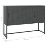 vidaXL Buffet Anthracite 105x35x75 cm Acier