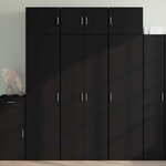 vidaXL Buffet haut noir 70x42 5x185 cm bois d'ingénierie