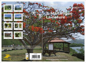 Collector 8 timbres - Collection "Regards croisés de postiers" - Martinique La nature - Lettre Verte