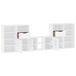 vidaXL Meubles TV 5 Pièces avec rangement ODDA blanc bois de pin massif