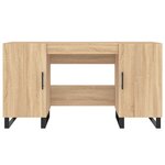 vidaXL Bureau chêne sonoma 140x50x75 cm bois d'ingénierie