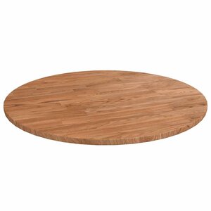vidaXL Dessus de table rond Marron clair Ø50x1 5 cm Bois chêne traité