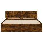 vidaXL Cadre de lit sans matelas chêne fumé 150x200 cm