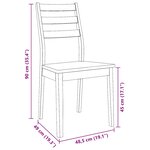 vidaXL Chaises à manger 2 Pièces blanc bois massif caoutchouc