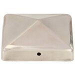 vidaXL Bouchons de poteau de clôture pyramidaux 6 Pièces Inox 91x91 mm