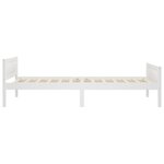 vidaXL Cadre de lit Bois de pin massif Blanc 90x200 cm