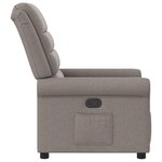 vidaXL Fauteuil inclinable Taupe Tissu