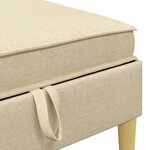vidaXL Canapé modulaire avec rangement 6 Pièces Crème Tissu
