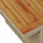 vidaXL Ensemble de salle à manger pour jardin Manuel 7 Pièces Beige  Gris