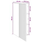 vidaXL Armoire Murale 33 x 34 5 x 90 cm Bois d'ingénierie Bois ancien