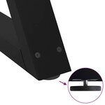 vidaXL Pieds de table basse 2 pièces Noir 30 x (30-31 3) cm Acier