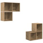 vidaXL Ensemble de meubles TV 4 Pièces chêne artisanal 37 x 37 x 72 cm