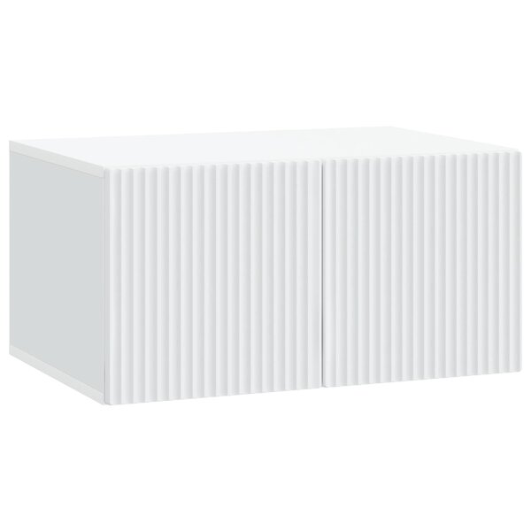 vidaXL Meuble TV mural Blanc 59 5 x 41 x 30 cm Bois d'ingénierie