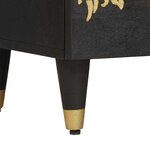 vidaXL Buffet Noir 60 x 33 x 75 cm Bois de mangue massif