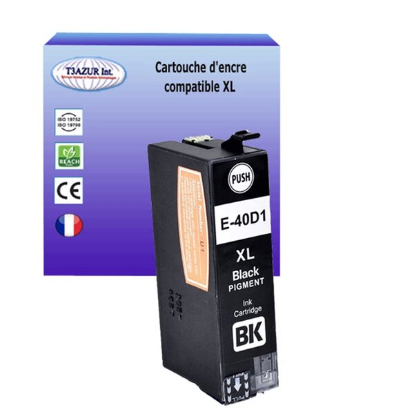 Cartouche compatible avec Epson SureColor SC-T5100  T5100M  T5100N remplace Epson T40D1 Noire 66ml