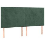 vidaXL Tête de lit à LED Vert foncé 160x5x118/128 cm Velours