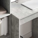 vidaXL Bureau avec tiroir avec étagère avec stockage 2 Pièces Gris béton