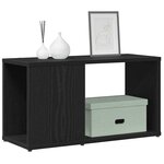 vidaXL Meuble TV chêne noir 60x24x32 cm bois d'ingénierie