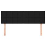 vidaXL Têtes de lit 2 Pièces Noir 72x5x78/88 cm Tissu