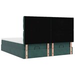 VidaXL Cadre de lit ottoman avec matelas vert foncé 180x200cm velours