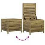 vidaXL Repose-pied de jardin 62x63 5x53 5 cm bois de pin imprégné