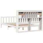 vidaXL Lit bibliothèque sans matelas blanc 140x190 cm bois pin massif
