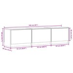 vidaXL Meuble TV avec LED 165 x 34 x 40 cm Chêne Fumé