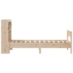 vidaXL Lit bibliothèque sans matelas 75x190 cm bois de pin massif