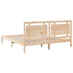 vidaXL Cadre de lit extra long sans matelas 180x220 cm bois massif