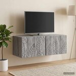 vidaXL Meuble TV mural 98 x 41 x 30 cm Sonoma gris Bois d'ingénierie