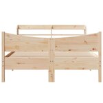 vidaXL Cadre de lit avec tête de lit 120x190 cm bois de pin massif