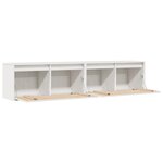 vidaXL Armoires murales 2 Pièces Blanc 80x30x35 cm Bois de pin massif