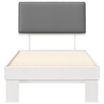 vidaXL Cadre de lit avec tête de lit rembourrée Gris clair 80 x 200 cm