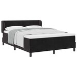vidaXL Lit à ressorts avec matelas Noir 140 x 190 cm Velours