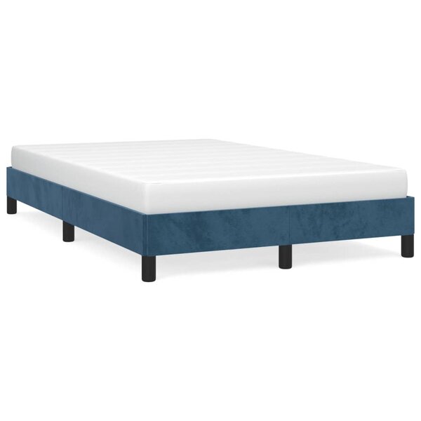 vidaXL Cadre de lit Bleu foncé 120x200 cm Velours