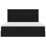 VidaXL Cadre de lit ottoman avec matelas noir 160x200 cm velours