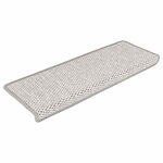 vidaXL Tapis d'escalier autocollants 30 Pièces 65x21x4 cm platine