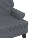 vidaXL Banc avec dossier gris foncé 119 5x64 5x75 cm velours
