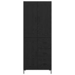 vidaXL Haut Armoire avec tiroir 2 Pièces Chêne noir Bois d'ingénierie