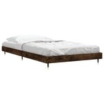 vidaXL Cadre de lit sans matelas chêne fumé 90x200cm bois d'ingénierie