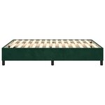 vidaXL Cadre de lit vert foncé 140x190 cm velours