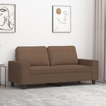 vidaXL Canapé à 2 places Marron 140 cm Tissu