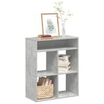 vidaXL Bibliothèque gris béton 66x31x80 cm bois d’ingénierie