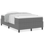 vidaXL Lit Box Spring avec matelas gris clair - 120 x 200 cm en tissu velours côtelé