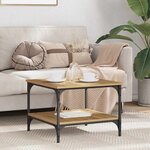 vidaXL Table basse Chêne artisanal 55 x 55 x 40 cm Bois d'ingénierie