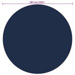 vidaXL Film solaire de piscine flottant PE 381 cm Noir et bleu
