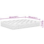 vidaXL Matelas à ressorts ensachés moyen 140x200 cm