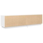 vidaXL Meuble TV avec lumières LED blanc 193 5x41x50 cm