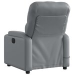 vidaXL Fauteuil de massage inclinable Gris Similicuir